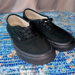 Vans Black on black lace up size 6.5 vans.
